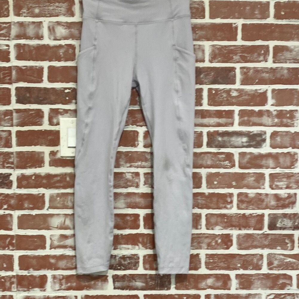 Monrow Light Blue Gray Full Length Movement High Rise Leggings Size Small Womens